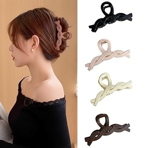 cerrito hair claw clips for women girls  3 pcs large strong hold clamps for thick thin hair matte nonslip neutral claw styling big hair clutcher hair accessories ponytail holder multicolor