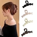 Cerrito Hair Claw Clips for Women Girls – 3 Pcs Large Strong Hold Clamps for Thick Thin Hair, Matte Nonslip, Neutral Claw, Styling Big Hair Clutcher, Hair Accessories, Ponytail Holder, Multicolor