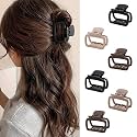 Cerrito Hair Claw Clips for Women Girls –6 Pcs Small Strong Hold Clamps for Thick Thin Hair, Matte Nonslip Jaw Clips, Neutral Butterfly Claw, Styling, Hair Accessories, Ponytail Holder, Multicolor