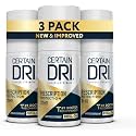 Certain Dri Prescription Strength Clinical Antiperspirant Roll-On for Hyperhidrosis,72-Hour Sweat Protection,Fragrance-Free,Doctor-Recommended for Men & Women,1.2 fl oz,(Pack of 24)