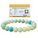 Certified Amazonite Bracelet for Women Men with Healing Crystal