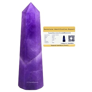 Certified Amazonite Crystal Tower Obelisk Point For
