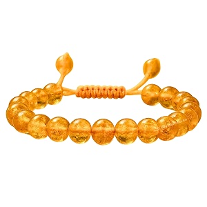 certified amber bracelet for women men with healing crystal