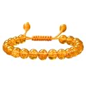 Certified Amber Bracelet for Women Men with Healing Crystal