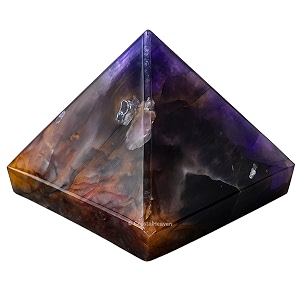 certified amethyst chevron pyramid - 1534 inch crystal pyramid for positive energy vastu reiki feng shui and chakra healing energy balancing