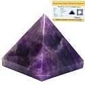 Certified Amethyst Pyramid - 2" Inch Crystal Pyramid for Positive Energy, Vastu, Reiki, Feng Shui and Chakra Healing Energy Balancing