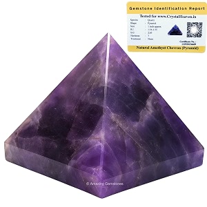 certified amethyst pyramid