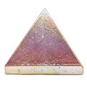 Certified Angel Aura Rose Quartz Pyramid - 1.5" Inch Crystal Pyramid for Positive Energy, Vastu, Reiki, Feng Shui and Chakra Healing Energy Balancing