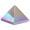 Certified Angel Aura Rose Quartz Pyramid - 2" Inch Crystal Pyramid for Positive Energy, Vastu, Reiki, Feng Shui and Chakra Healing Energy Balancing