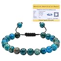 Certified Apatite Bracelet for Women Men with Healing Crystal and Reiki Stone - Beautiful Gemstone Adjustable Beaded Bracelet for Balance, Harmony &amp; Positive Energy
