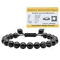 Certified Black Obsidian Bracelet for Women Men with Healing Crystal