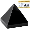 Certified Black Obsidian Pyramid - 1.5" Inch Crystal Pyramid for Positive Energy, Vastu, Reiki, Feng Shui and Chakra Healing Energy Balancing