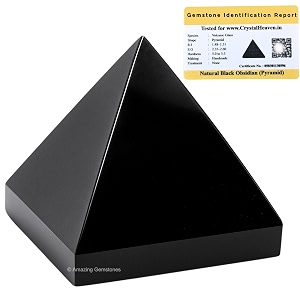 certified black obsidian pyramid - 234 inch crystal pyramid for positive energy vastu reiki feng shui and chakra healing energy balancing