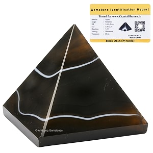 certified black onyx pyramid - 234 inch crystal pyramid for positive energy vastu reiki feng shui and chakra healing energy balancing