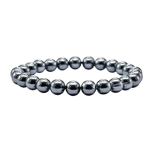 certified black pearl bracelet for women men with healing crystal and reiki stone - beautiful gemstone beaded bracelet for balance harmony amp positive energy