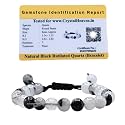 Certified Black Rutilated Quartz Healing Crystal Bracelet for Women Men