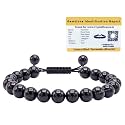 Certified Black Tourmaline Bracelet for Women Men with Healing Crystal