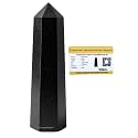 Certified Black Tourmaline Crystal Tower Obelisk Point