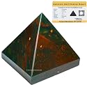 Certified Bloodstone Pyramid - 1.5" Inch Crystal Pyramid for Positive Energy, Vastu, Reiki, Feng Shui and Chakra Healing Energy Balancing
