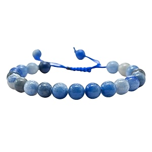 certified blue aventurine bracelet for women men with healing crystal
