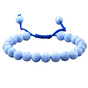 certified blue lace agate bracelet for women men with healing crystal and reiki stone - beautiful gemstone adjustable beaded bracelet for balance harmony amp positive energy