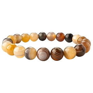 certified botswana agate bracelet for women men with healing crystal and reiki stone - beautiful gemstone beaded bracelet for balance harmony amp positive energy