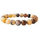 Certified Botswana Agate Bracelet for Women Men with Healing Crystal and Reiki Stone - Beautiful Gemstone Beaded Bracelet for Balance, Harmony &amp; Positive Energy