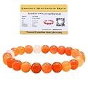 Certified Carnelian Bracelet For Unisex with Healing Crystal