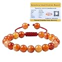 Certified Carnelian Bracelet for Women Men with Healing Crystal and Reiki Stone - Beautiful Gemstone Adjustable Beaded Bracelet for Balance, Harmony &amp; Positive Energy