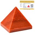 Certified Carrot Jasper Pyramid - 2" Inch Crystal Pyramid for Positive Energy, Vastu, Reiki, Feng Shui and Chakra Healing Energy Balancing