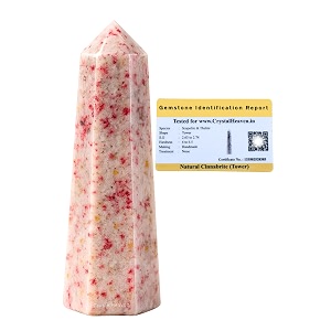 Certified Cinnabarite Crystal Tower Obelisk Point for