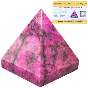 certified cobalt calcite pyramid - 234 inch crystal pyramid for positive energy vastu reiki feng shui and chakra healing energy balancing