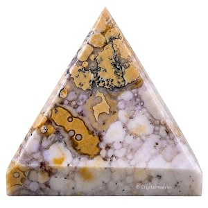 certified conglomerate jasper pyramid - 1534 inch crystal pyramid for positive energy vastu reiki feng shui and chakra healing energy balancing