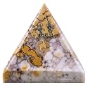 Certified Conglomerate Jasper Pyramid - 1.5" Inch Crystal Pyramid for Positive Energy, Vastu, Reiki, Feng Shui and Chakra Healing Energy Balancing