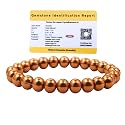Certified Copper Hematite Bracelet for Women Men with Healing Crystal and Reiki Stone - Beautiful Gemstone Adjustable Beaded Bracelet for Balance, Harmony &amp; Positive Energy