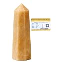 Certified Cream Moonstone Crystal Tower Obelisk Point