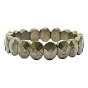 Crystal Heaven Women's Crystal BR For Reiki Healing (Elastic) (Pyrite (Rectangle))