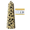 Certified Dalmatian Jasper Crystal Tower Obelisk Point
