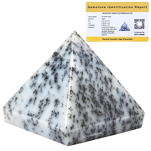 certified dendrite opal pyramid - 234 inch crystal pyramid for positive energy vastu reiki feng shui and chakra healing energy balancing