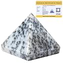 Certified Dendrite Opal Pyramid - 2" Inch Crystal Pyramid for Positive Energy, Vastu, Reiki, Feng Shui and Chakra Healing Energy Balancing