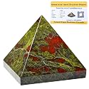 Certified Dragon Bloodstone Pyramid - 2" Inch Crystal Pyramid for Positive Energy, Vastu, Reiki, Feng Shui and Chakra Healing Energy Balancing