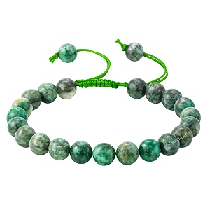 certified emerald bracelet for women men with healing crystal and reiki stone - beautiful gemstone adjustable beaded bracelet for balance harmony amp positive energy