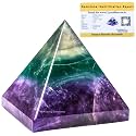 Certified Fluorite Pyramid - 2" Inch Crystal Pyramid for Positive Energy, Vastu, Reiki, Feng Shui and Chakra Healing Energy Balancing