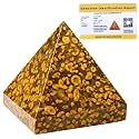 Certified Fruit Jasper Pyramid - 1.5" Inch Crystal Pyramid for Positive Energy, Vastu, Reiki, Feng Shui and Chakra Healing Energy Balancing
