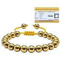Certified Golden Hematite Bracelet For Women Men With Healing Crystal