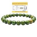 Certified Green Jade Bracelet for Women Men with Healing Crystal and Reiki Stone - Beautiful Gemstone Beaded Bracelet for Balance, Harmony &amp; Positive Energy