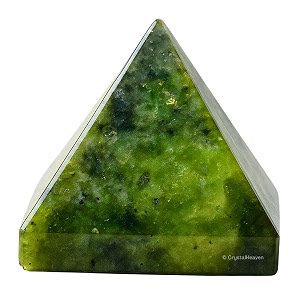 certified green jade pyramid - 1534 inch crystal pyramid for positive energy vastu reiki feng shui and chakra healing energy balancing
