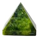 Certified Green Jade Pyramid - 1.5" Inch Crystal Pyramid for Positive Energy, Vastu, Reiki, Feng Shui and Chakra Healing Energy Balancing