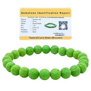 certified green lava stone bracelet for women men with healing crystal and reiki stone - beautiful gemstone beaded bracelet for balance harmony amp positive energy