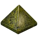 Certified Green Tourmaline in Matrix Pyramid - 2" Inch Crystal Pyramid for Positive Energy, Vastu, Reiki, Feng Shui and Chakra Healing Energy Balancing